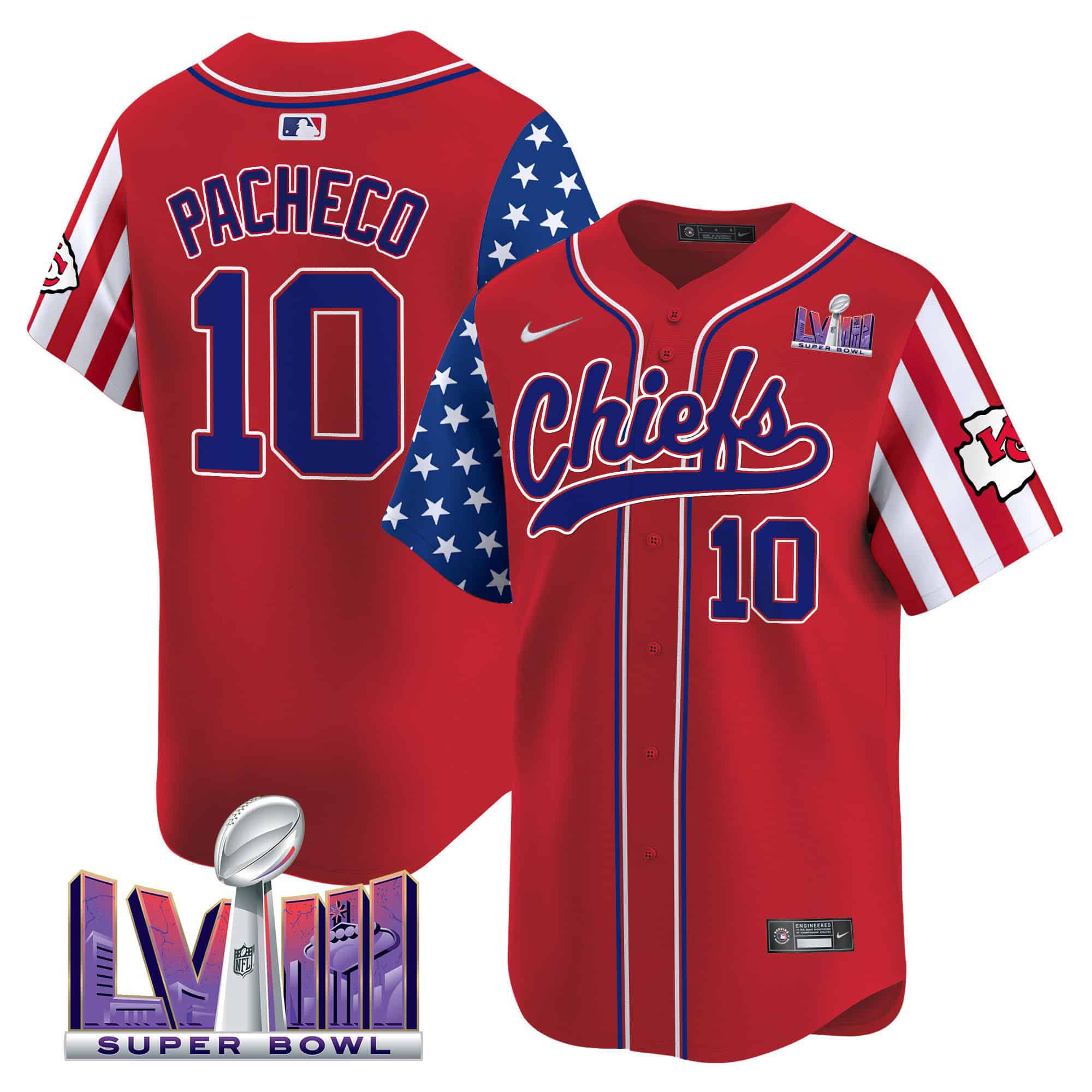 Men Kansas City Chiefs #10 Pacheco Red 2024 Nike Independence Day Vapor Premier Limited NFL Jersey